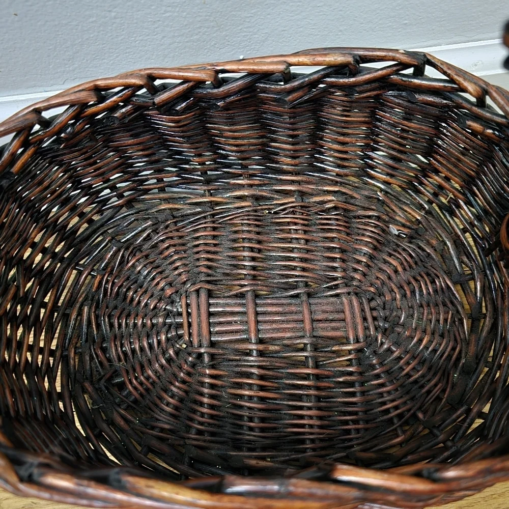 Reindeer Deer Head Woven Rattan Basket Wicker Hunting Country Wedding Christmas